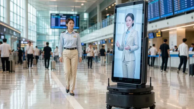 Automatic Following for a Mobile Digital-Human Display Robot